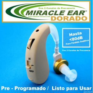 MIRACLE EAR® DORADO Aparato Auditivo Con 2 Canales de Frecuencia